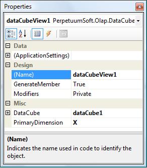 DataCubeView Properties